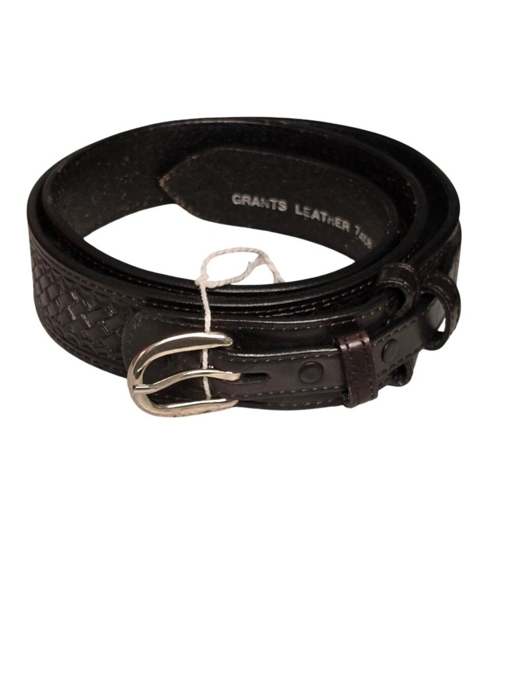 Grants Vintage Leather Ranger Belt 38 Brown Tooled